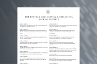 For Monthly Goal Setting & Reflection Journal Prompts